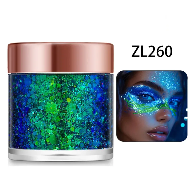 Chameleon Glitter Gel Sequins for Eye & Body Hair Makeup Bright Pearl Sequins Shimmer Face Shiny Decorations DIY Art & Parties
