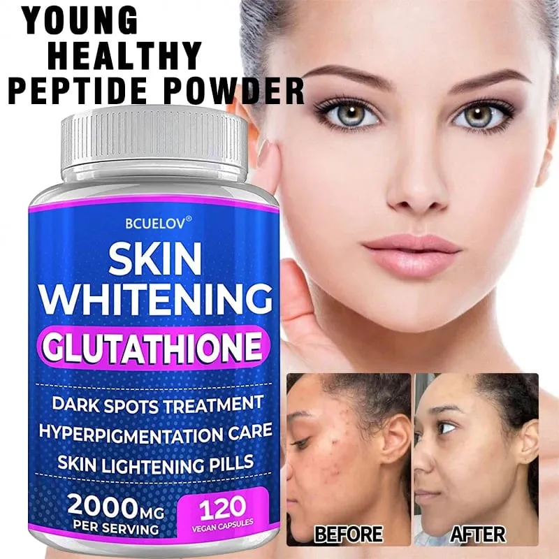 薑黃熊果維生素穀胱甘肽皮膚美白丸 - 2000 毫克 - 抵消自由基並減少氧化應激