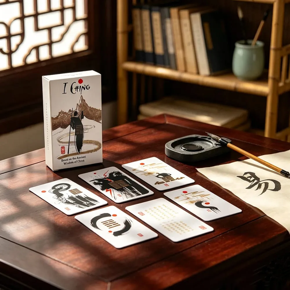 I Ching Tarot Cards Wisdom Of China A 64 Oracle with Ink Painting Art English Visions Divination Edition Borad Game Card Game — image 4