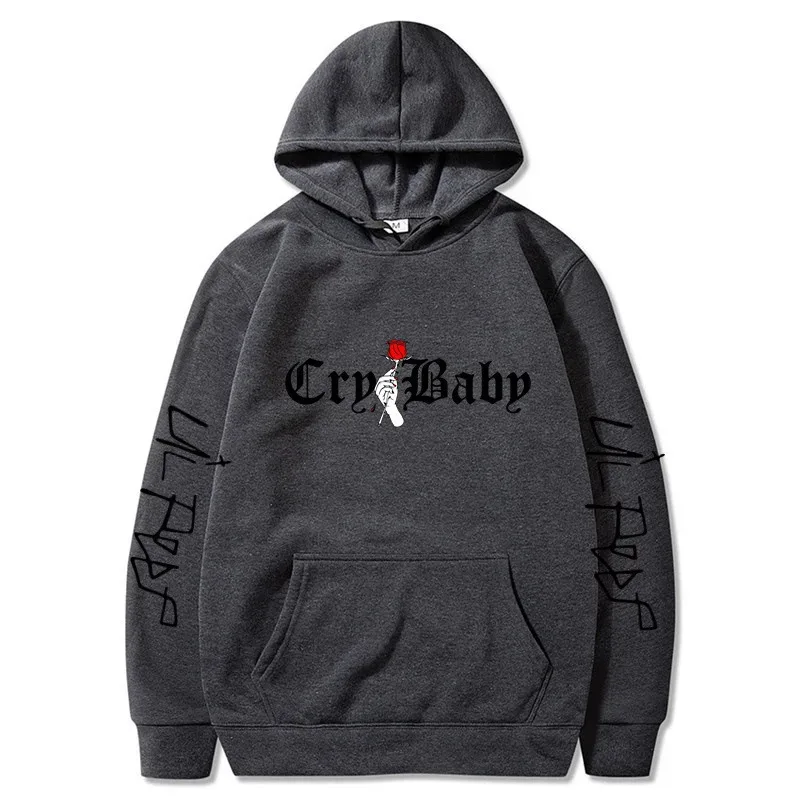 Men's Lil Peep Hoodie – Emo Rap Fan Pullover with "Lil Peep" Sleeve Text – Cozy Unisex Streetwear for Concerts casual Wear