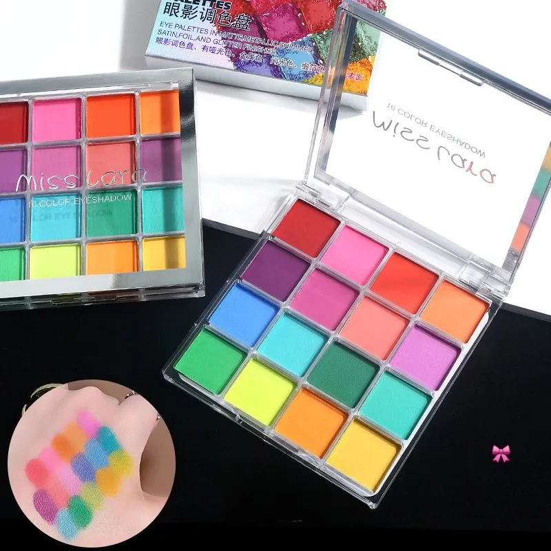 16-Grid Christmas Color Eye Shadow Palette Waterproof Long Lasting Matte Colorful High Pigmented Eyeshadow Eyes Makeup Cosmetics