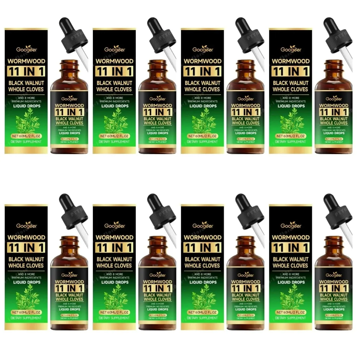 Wormwood 11 in 1 Liquid Drops - Black Walnut & Whole Cloves with Berberine Turmeric for Gut Health & Digestive Support 60ml — image 12