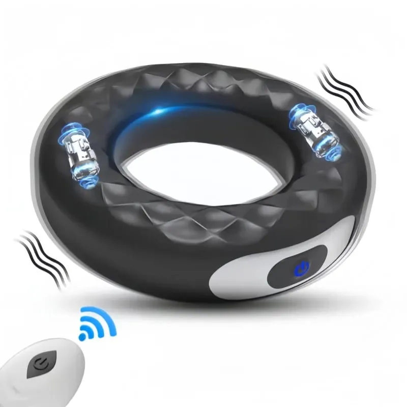 Vibrating Penis Cock Ring Penis erection Heating Vibrator Delay Ejaculation Penis massager 10-Frequency Vibration Men Sex Toys — image 8