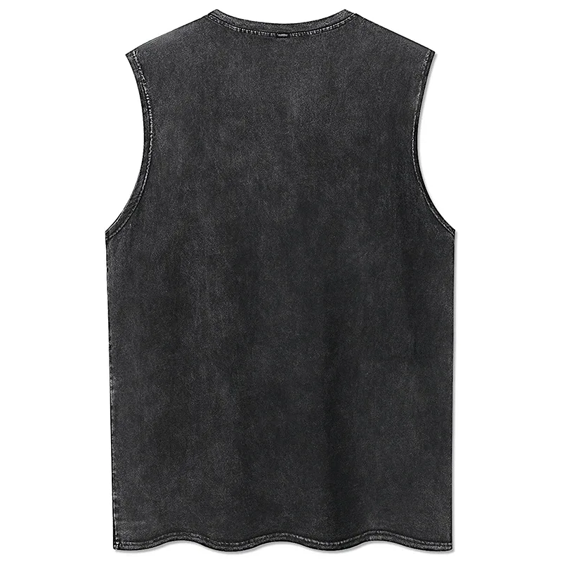 100% Cotton Men's Clothing Vintage Black Acid Wash Hoodies Men Women Oversized Hip Hop Sweatshirts Casual Pullover Y2K Clothes