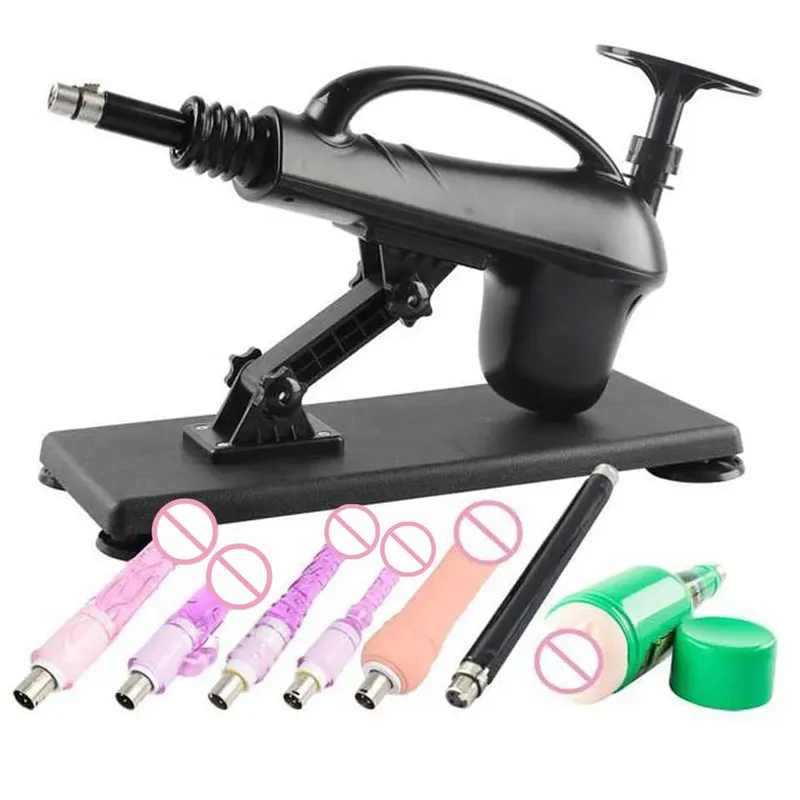 A2SS-Portable Automatic Masturbation Machine for Women with Big Dildo Men's Sex Toy Pumping Gun for Couples