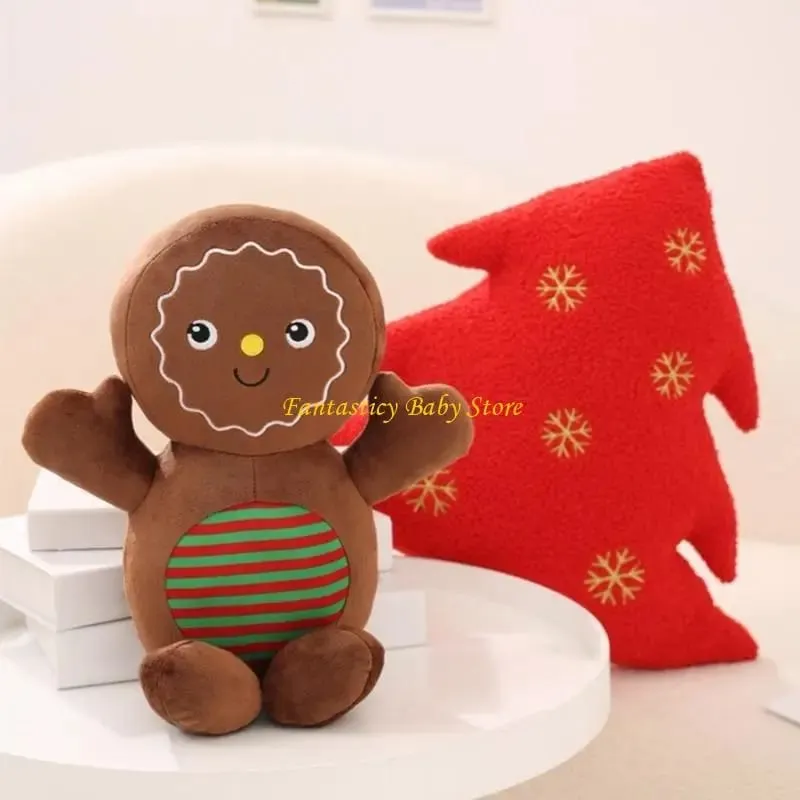 J6BE Dessert Stuffed Plush Pillow for Christmas Decoration Festive Room