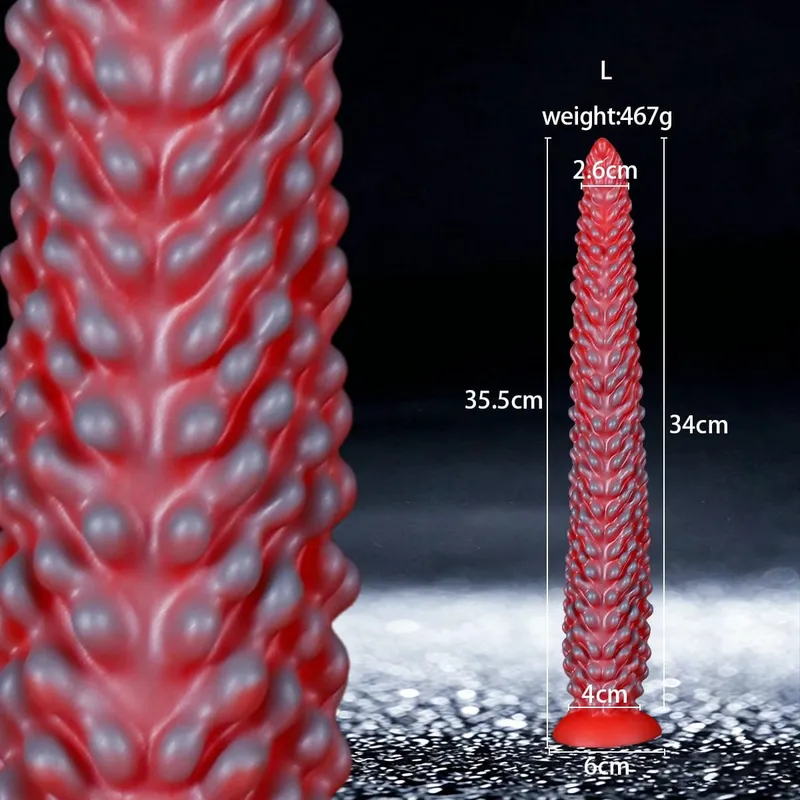 Huge Long Buttplug Monster Tentacle Silicone Anal Plug Dildo with Strong Suction Cup Clitoris Vagina Stimulation Adult Sex Toys