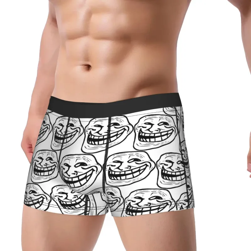 怒りコミック Trollfac トランクおかしいアニメポーチ下着ホット販売パターンボクサーブリーフ快適な男性パンツプラスサイズ
