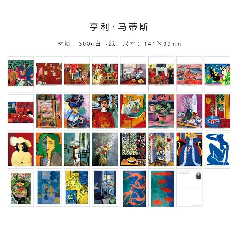 Chaoyu 30 Van Gogh Oil Painting Postcards High-End Vintage Artistic Wall Decoration Cards Ins Birthday Gift
