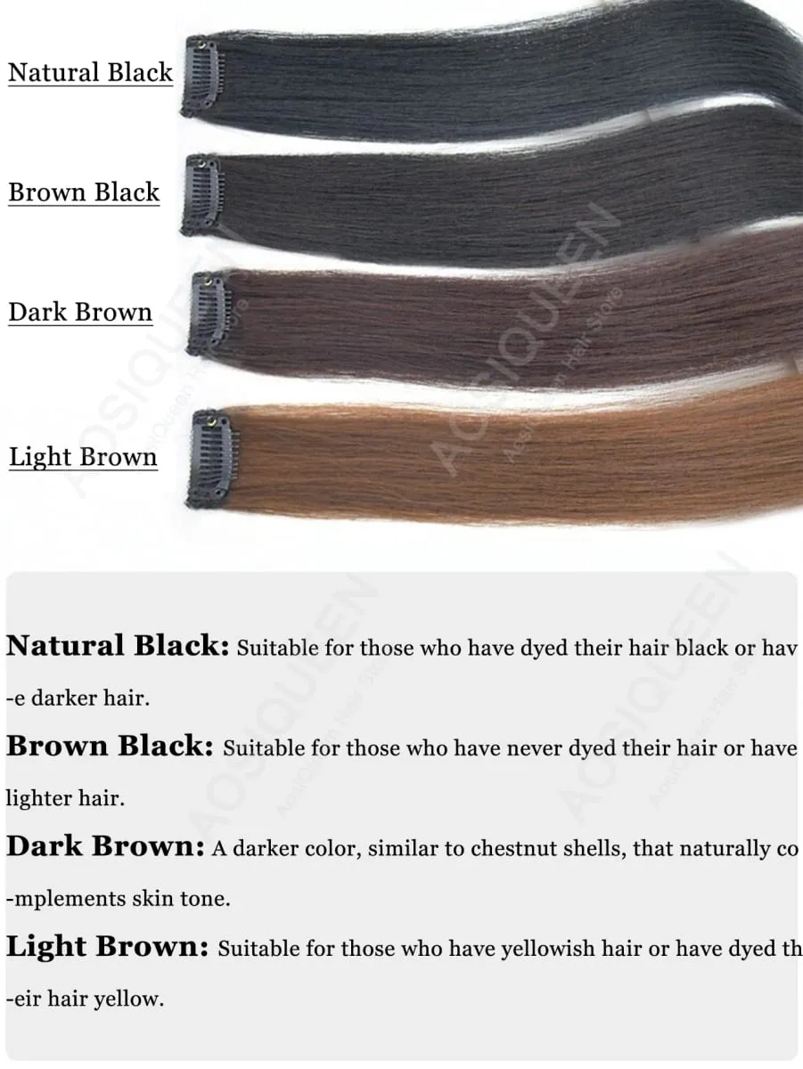 5pcs/Set Hair 1Clips Hair Extensions For Women 24Inches Long Straight Synthetic Fiber Wigs Suitable For Daily And Party Occasion