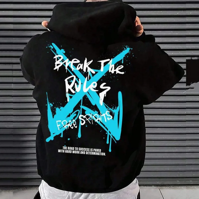 Hoodies impressos para homens casuais manga longa moletom com capuz hip hop harajuku hoodie y2k masculino topos hoodies unisex