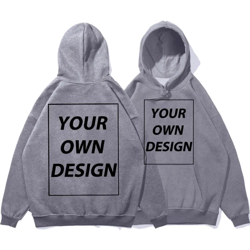 Angepasst DIY Druck Männer Frau Herbst Winter Hoodies Casual Klassische Pullover Einfache Bequeme Streetwear Weiche Warme Sport Kleidung