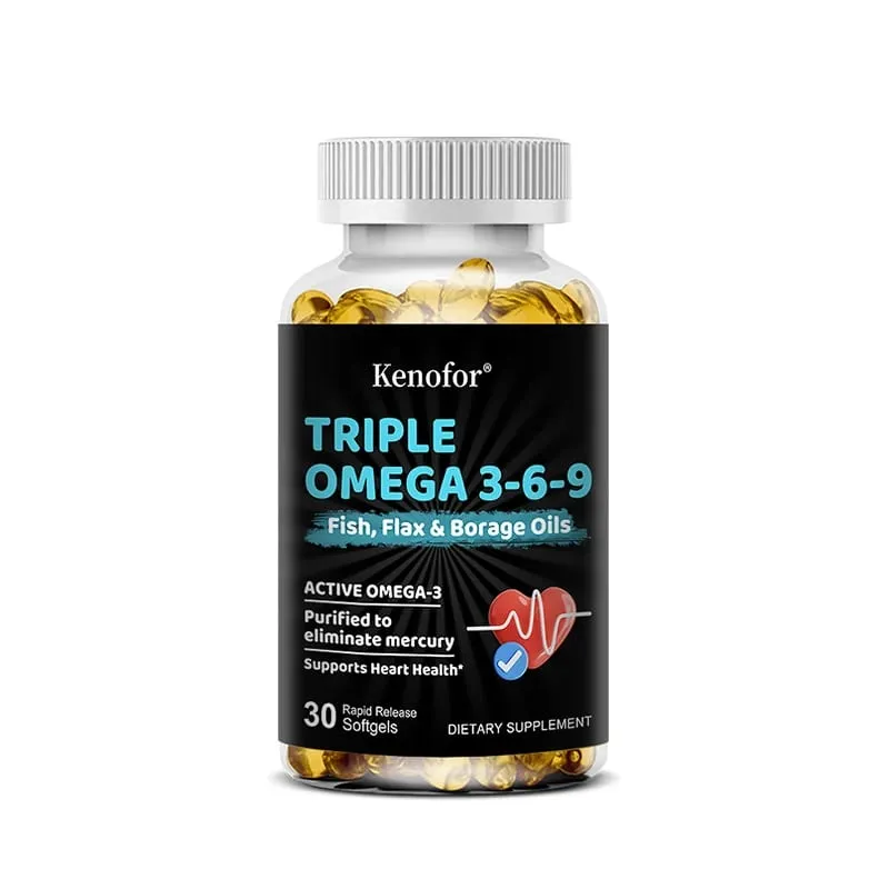 Triple Omega 3-6-9 - Fish Oil Flax Oil and Borage Oil - Supports Heart Brain and Joint Health — image 9