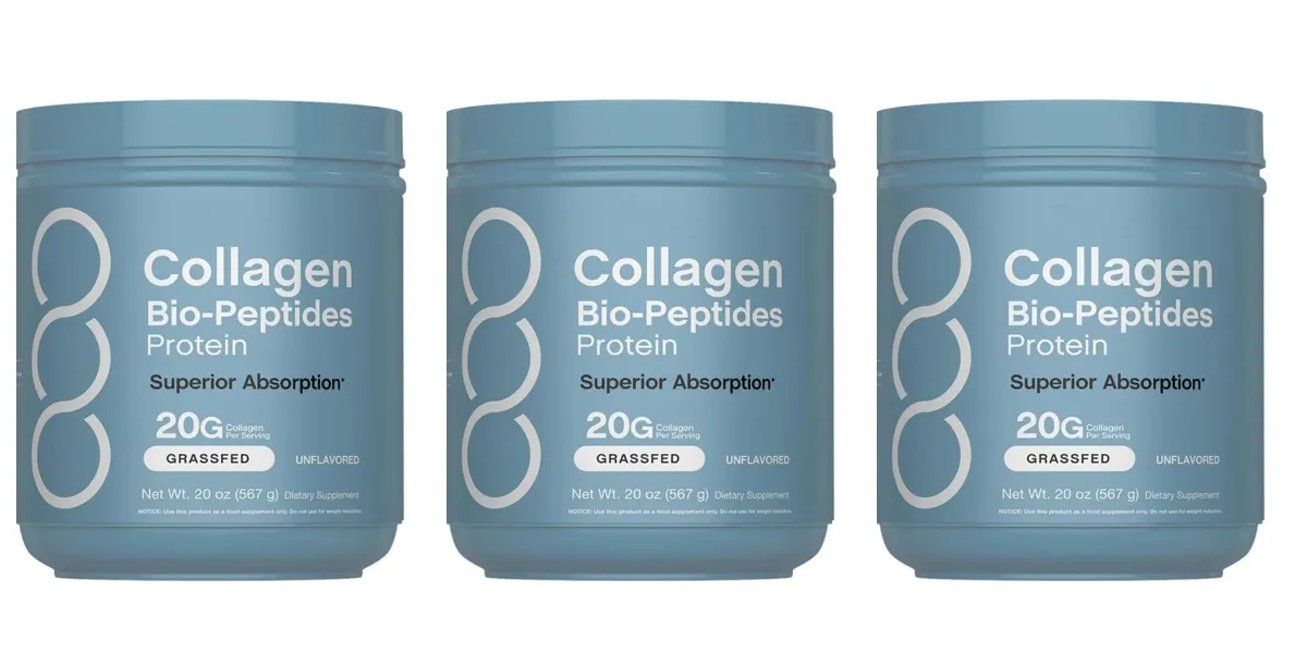 Collagen Bio-Peptides Protein Powder with Grassfed Bovine for Skin Hair Nail Joint Bone & Muscle Support Adults 567 Grams