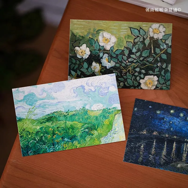 Chaoyu 30 Van Gogh Oil Painting Postcards High-End Vintage Artistic Wall Decoration Cards Ins Birthday Gift