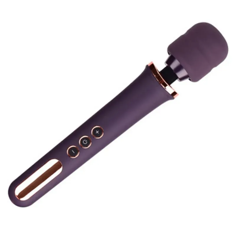 10 ความเร็วที่มีประสิทธิภาพไร้สายแบบใช้มือถือ Magic Wand Vibrator สำหรับผู้หญิง Big Vibrator เครื่องนวดสำหรับ G Spot Clitoris Stimulator Sex Toy