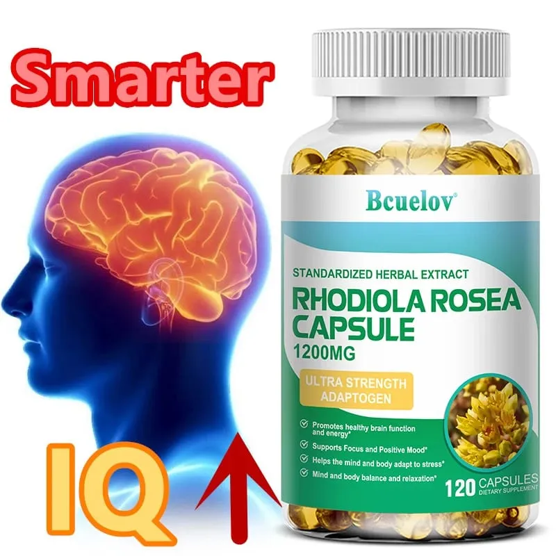 Rhodiola Rosea - Herbal Energy Supplements for Supporting Stress Relief Energy and Exercise Endurance - Vegan Gluten Free