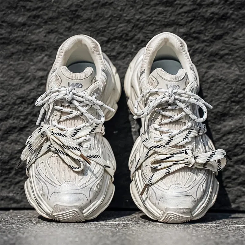 2025 New Women's Shoes Mesh Sneakers Casual Shoes White Couple Dad Shoes Ladies Autumn Star Same Style Flat Sport Anti-slip — image 1