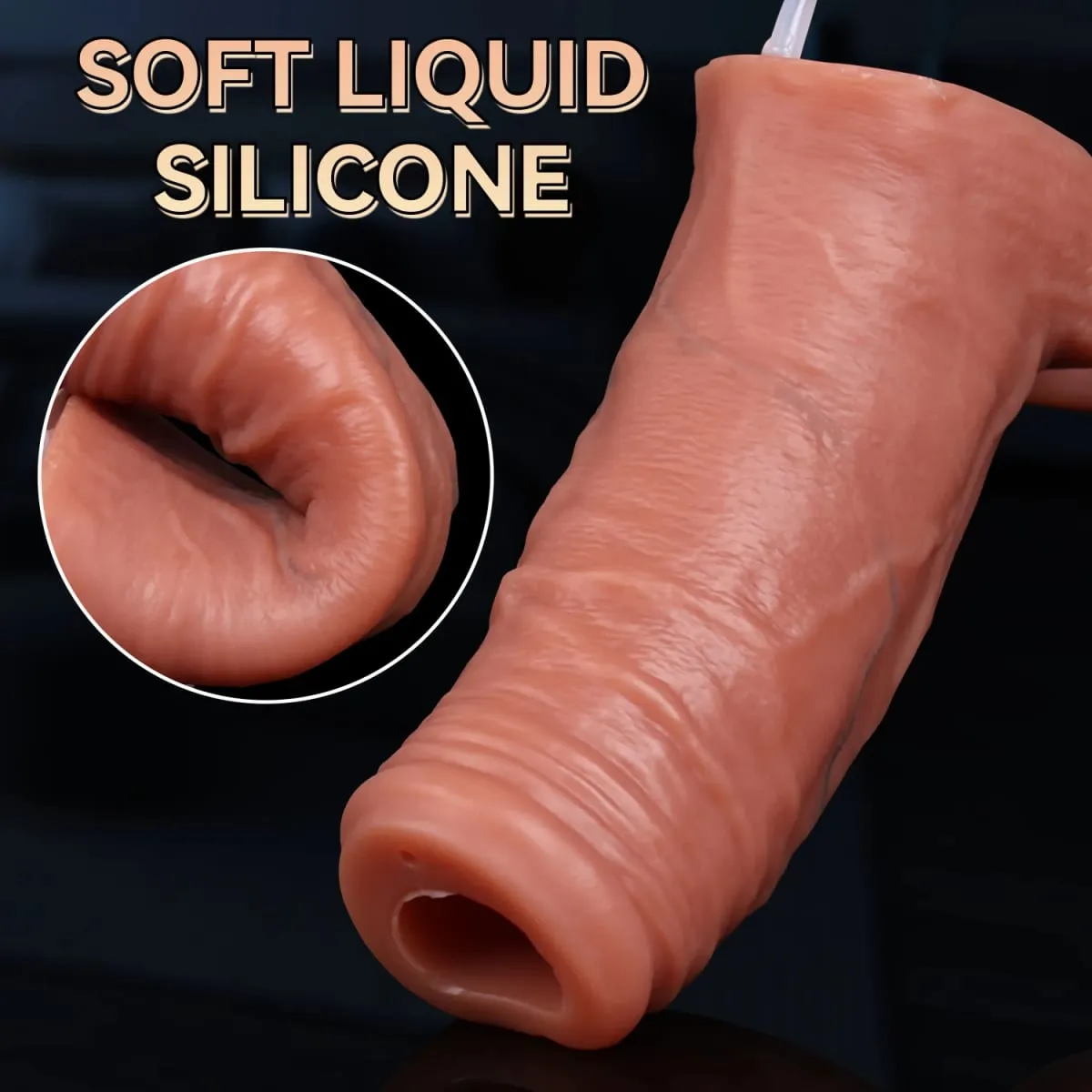 Männliche Ejakulation Cock Ring Hülse Wiederverwendbare Wasser Spray Penis Vergrößerung Extender Silikon Dildo Sex Spielzeug für Männer Kondom Paar