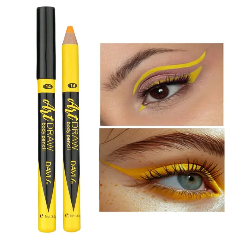 15 Farben Eyeliner Lip Liner Stift Schwarz Blau Mehrfarbig Metallic Perlmutt Glitzer Matt Finish Punk Smokey Style Augen Make-up Stift