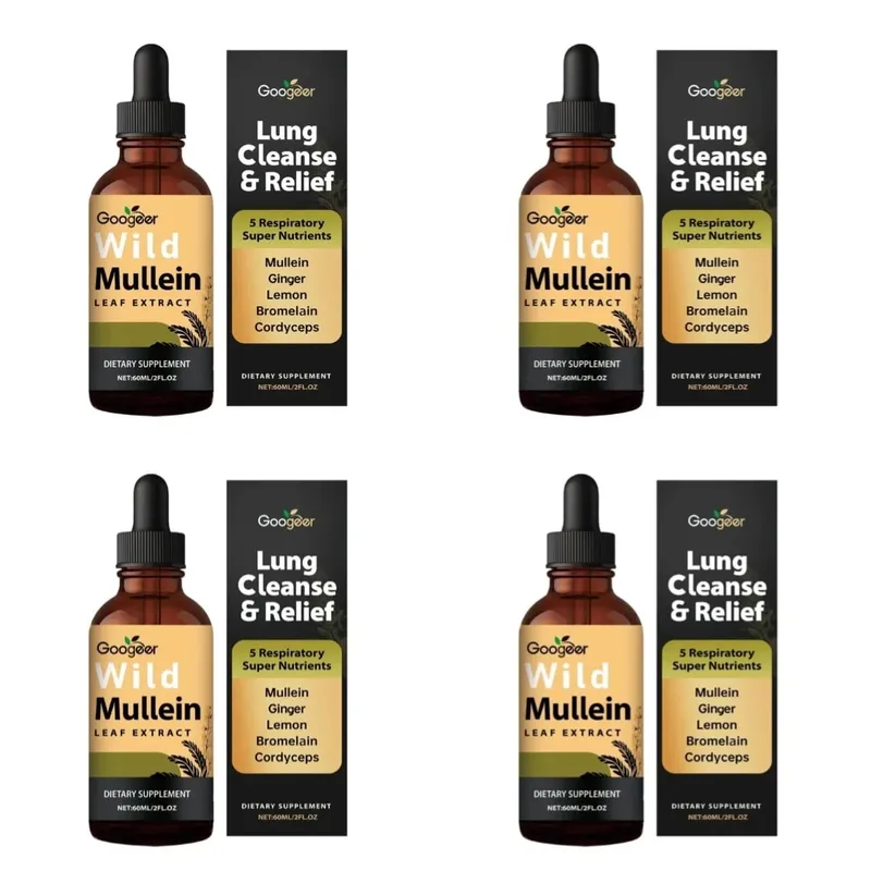 Mullein Leaf Extract Liquid Drops Comprehensive Herbal Wellness Support Natural Daily Dietary Supplement Daily Care 60ml