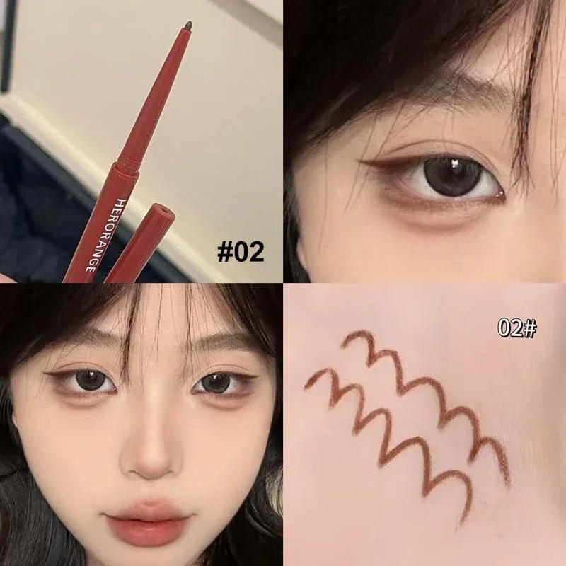 10 Colors Eyeliner Pencil Smooth Wine Red Soft High Pigment Eye Liner Pen Waterproof Matte Aegyosal Lying Silkworm Eyes Makeup