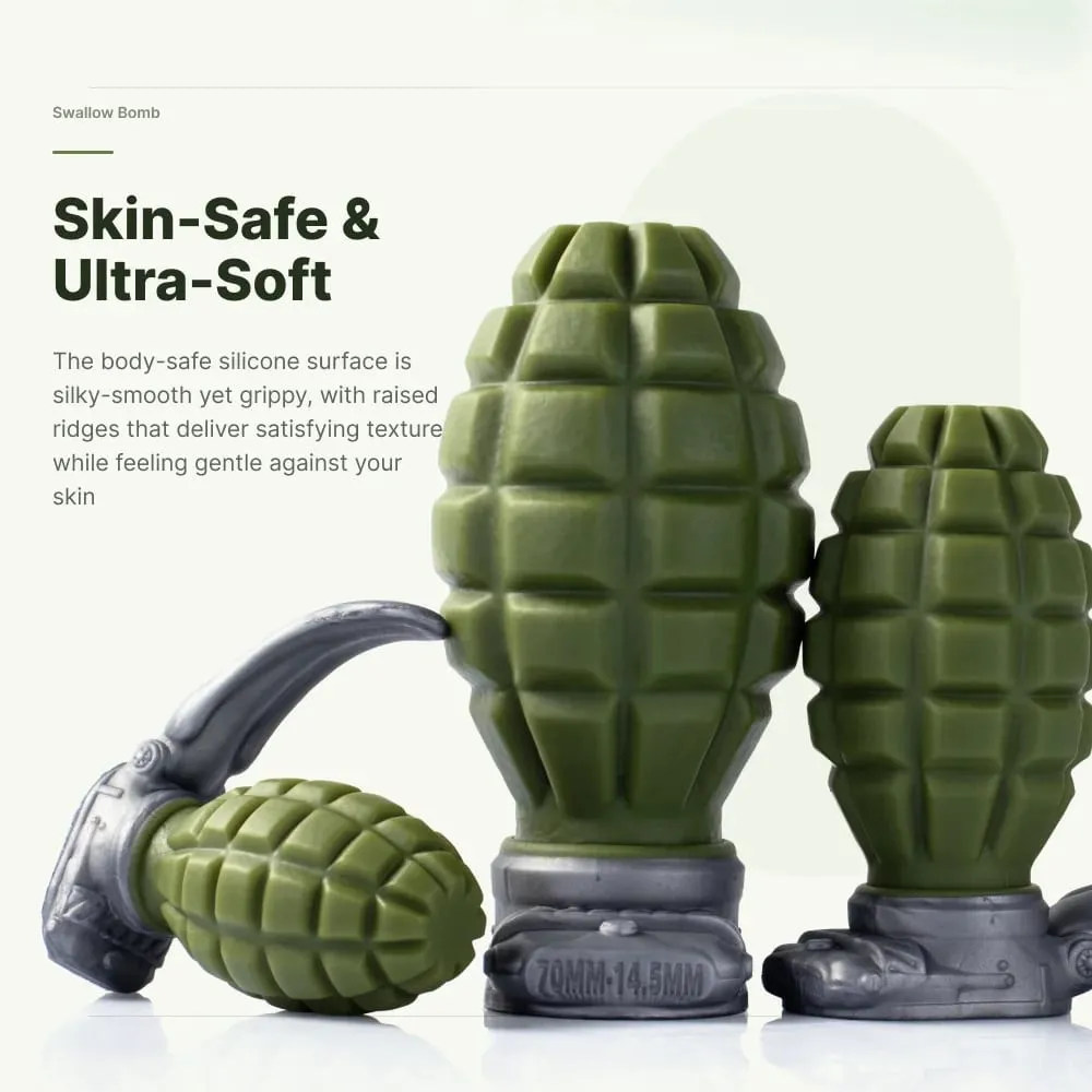 Hand Grenade-style Anal Plug Sex Adult Toys for Men and Women Pure Silicone Anal Expansion Toys Butt Plug with Protrusions
