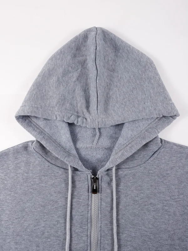 M-3XL Men Personalized Custom DIY Print Casual Fashion Zip-Up Hoodies Loose Youth Coat Basic Campus Sportswear Street Pocket Top