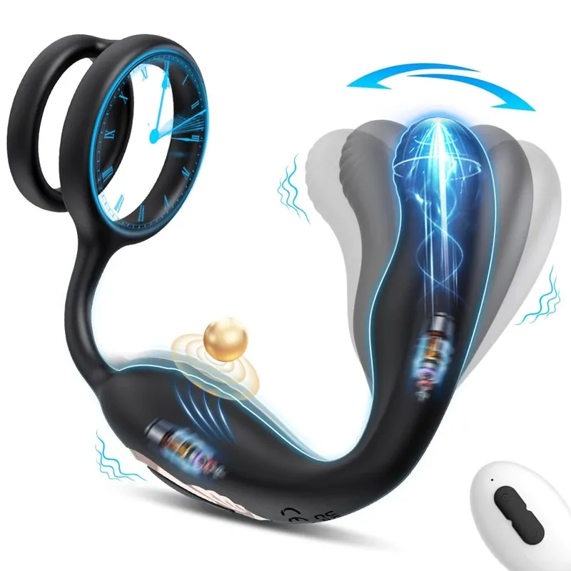 Anal Vibrator Male Sex Toys for Men Prostate Massager With Penis Ring Remote Anal Toy Adults Product Butt Plug for Women Gay — image 8