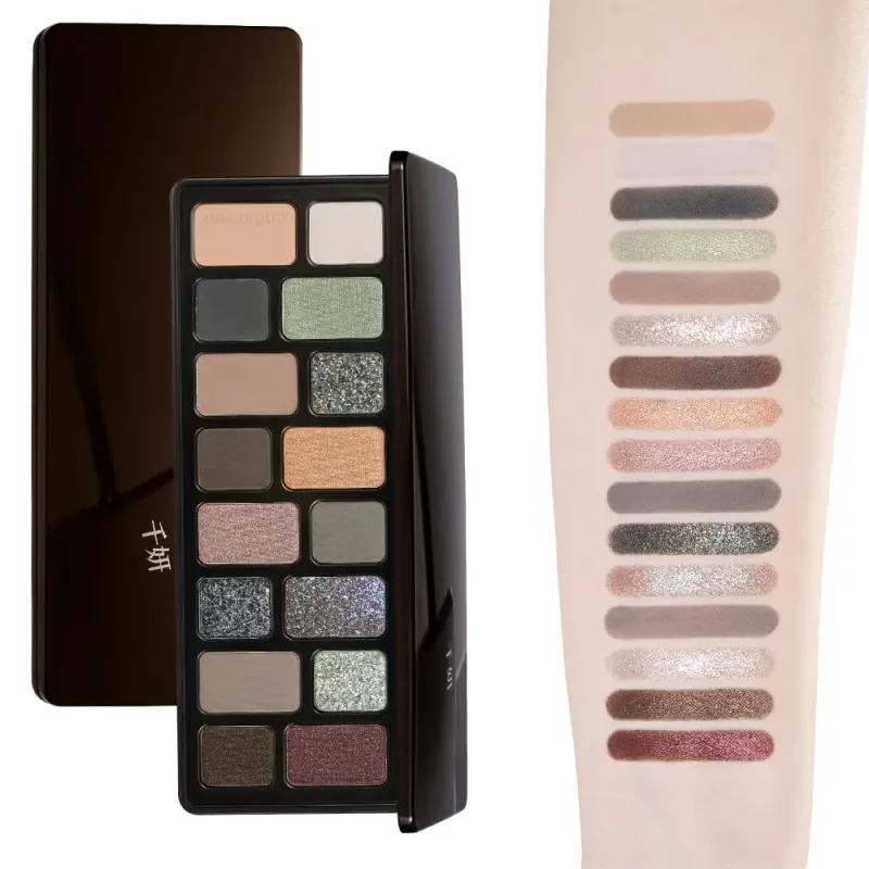 Cheeryep Qianyan 16 Color Eye Shadow Palette Pink Brown Cowboy Blue Multicolor Matte Pearl Smoky Eye Makeup Palette