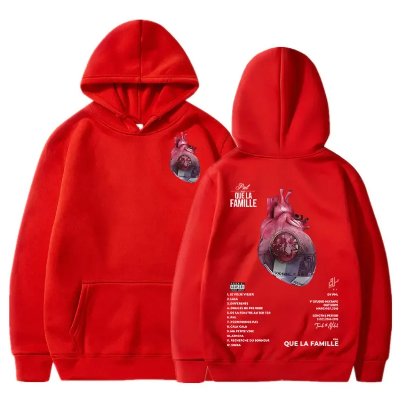 Y2K Le Monde Chico Hoodies French Rapper PNL Album Que La Famille Hooded Sweatshirts Men Women Hip Hop Fashion Long Sleeve Pullo