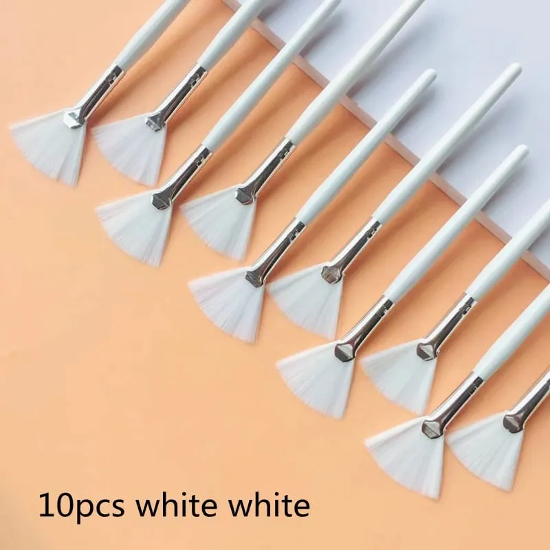 5/10pcs Fan Shape Foundation Makeup Brushes Multifunctional Facial Mask Brush Essential Oil Women Beauty Makeup Tools Brush