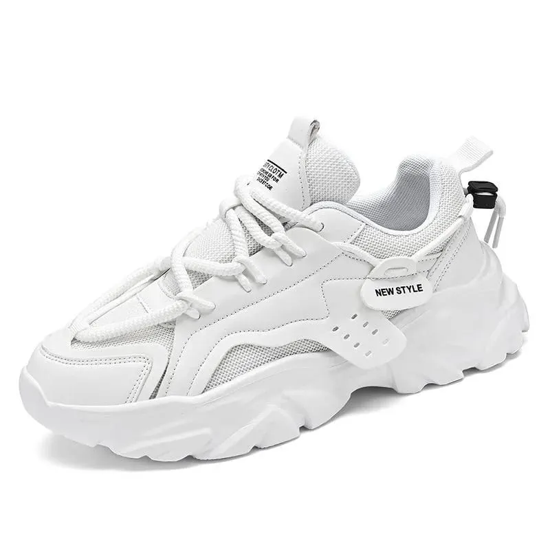 2026 Men's Casual Sneakers Summer Autumn Fashion Outdoor Luxury Lace Up Round Toe Breathable Non Slip height Increasing Shoes