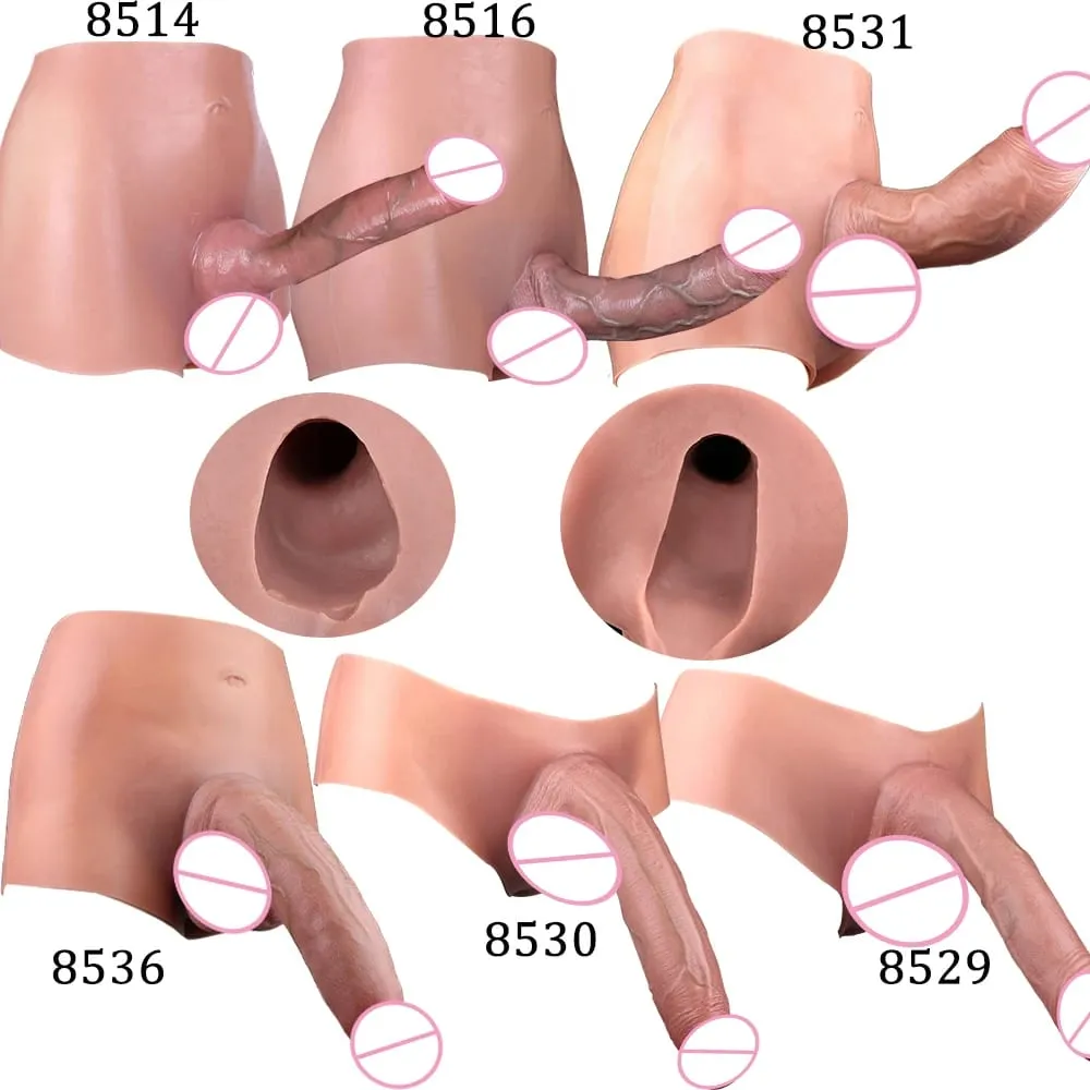 Elastic Silicone Harness Panties Hyper-Realistic Hollow Dildo Cover Wearable Male Sheath Long-Lasting Intimate Adult Couple