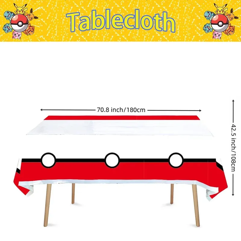1/10 Chiếc Pokemon Khăn Trải Bàn Trang Trí Sinh Nhật Dùng Một Lần Khăn Trải Bàn Pikachu Tablecover Trẻ Em Quà Tặng Sinh Nhật Cho Bé Tiếp Liệu