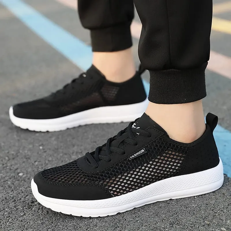 Fashion Men's Sneakers Lightweight Breathable Air Mesh Casual Running Shoes Non Slip Comfortable Slip on Sneakers for Men Tenis