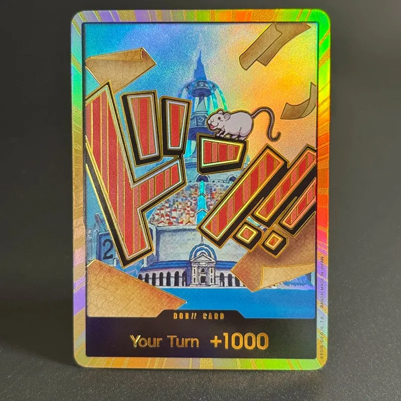 10PCS DON OPCG English TCG Gold DON!!! Collection Cards Zoro Ace Doflamingo Rebecca FOIL NM Refraction Flash Cards ToyGifts OPCG