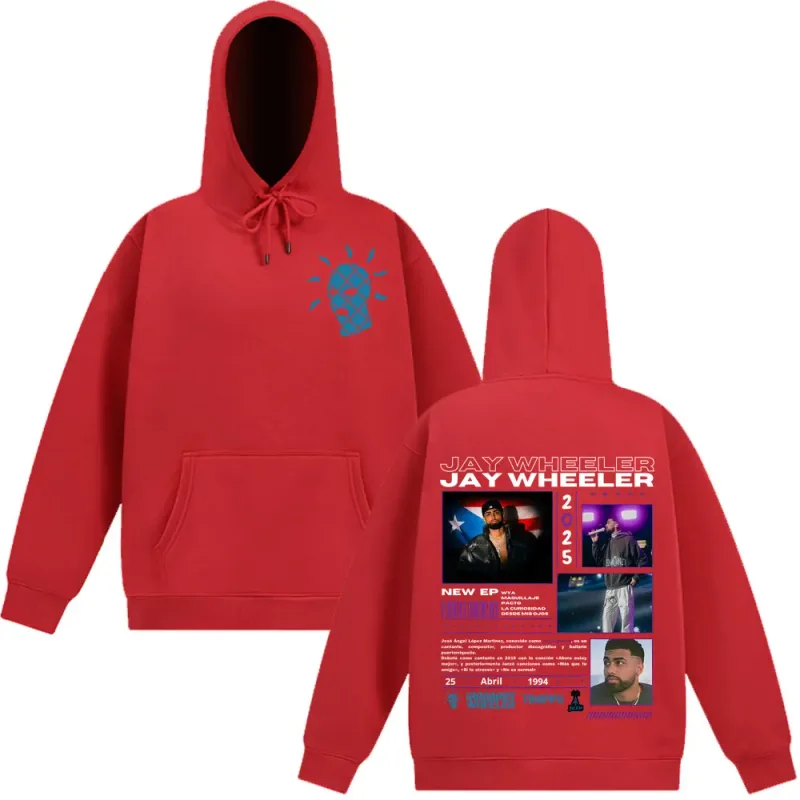Rapper Jay Wheeler Tour 2025 Print Hoodies Men's Women Fashion Sweatshirt Long-sleeved Casual Loose High Quality Tracksuit Tops