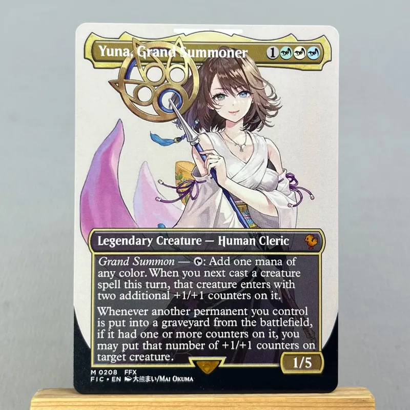 FIN FCA FIC HOLO14-Ⅰ02 Tcg Proxy Cards Vivi Ornitier Summon Bahamut Rhystic Study Y'shtola Night's Blessed