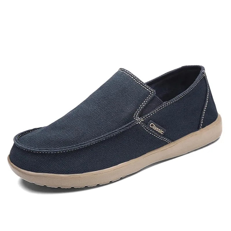 Soft Walking Vulcanized Shoes New Casual Male Loafers Outdoor Lightweight Men Flats Fashion Men's Sneakers Slip on Canvas Shoes