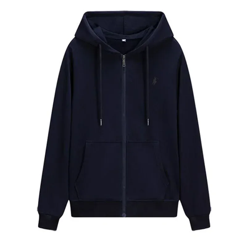 The new autumn and winter casual men's sportswear fashionable outdoor jogging fitness zipper hoodie and warm sweatshirt