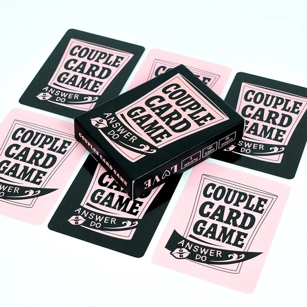 Couple Card Game Romantic Truth or Dare Drinking Game for Adults Date Night Activity Anniversary Valentine Gift 50Pcs