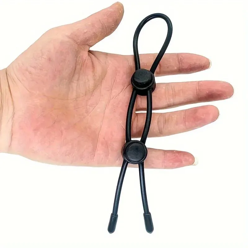 Adult Male Adjustable Penis Loops Rope Sex Toys Silicone Cock Rings Male Sex Toys