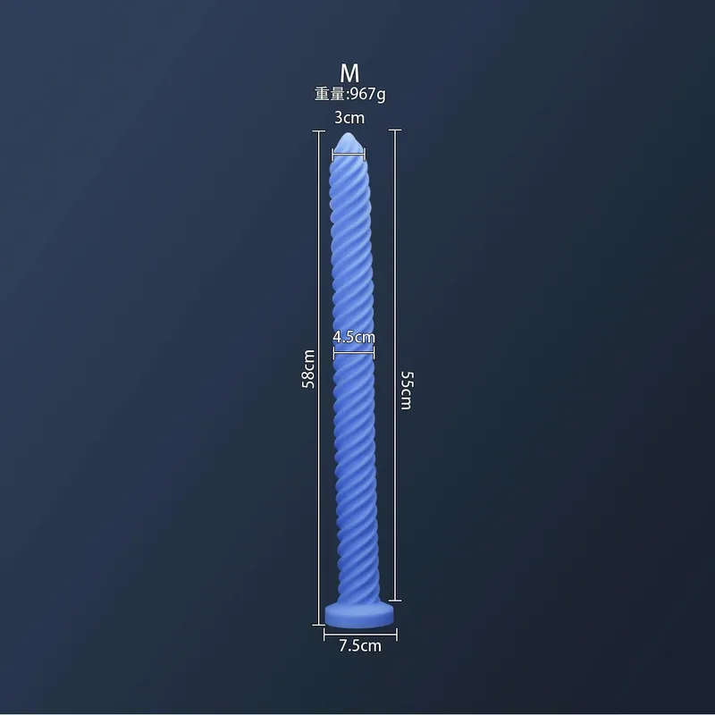 Thread Spiral Long Anal Plug Silicone Flexible Adult Sex Toys for Men Women Female Masturbation Toys Male Anal Masturbator
