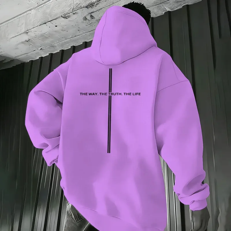 Christianity Jesus Men Women Hoodies Luminous Style Letter "The Way The Truth The Life" Casual Hoody Unisex Bible Verses Hoodie — image 10
