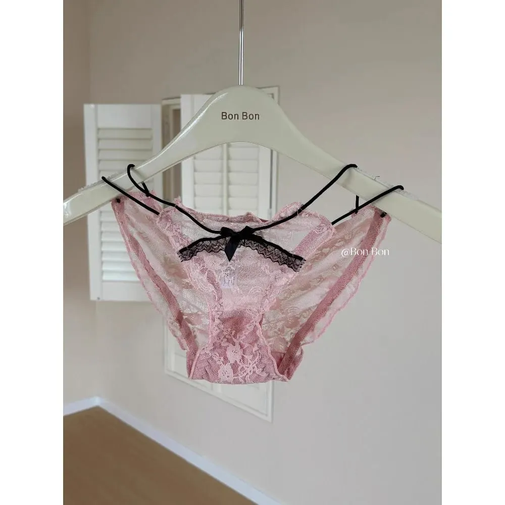 French Lace Halter Neck Women Lingerie Set Push‑Up Bra Kit Soft Breathable Skin‑Friendly Underwear For Small Bust