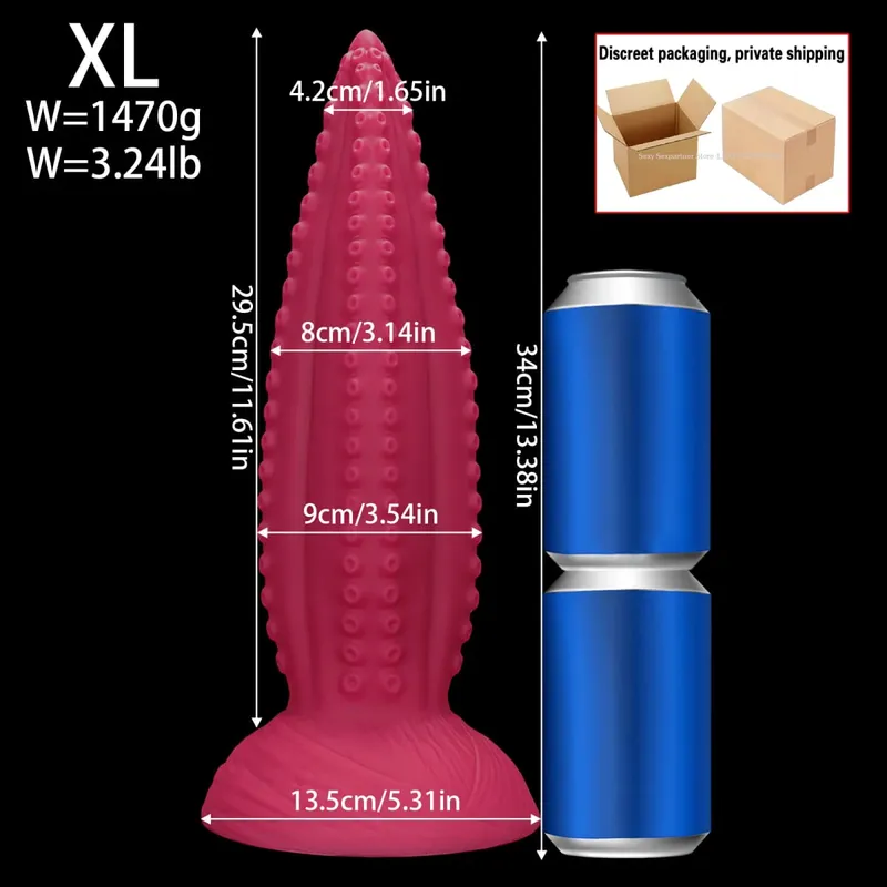 Tapón Anal enorme y súper largo de 66cm, tapones para los glúteos grandes y gruesos, juguete dilatador Anal de entrenamiento, masajeador de próstata, juguete sexual Anal para adultos para mujeres y hombres
