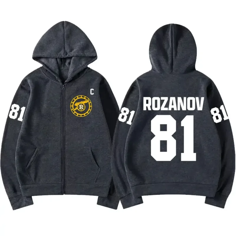 Heated Rivalry Ilya Rozanov 81 Boston Raiders Merch Zipper Hoodies Men's Women Clothing Fashion Zip Up Sweatshirts Jackets Coats