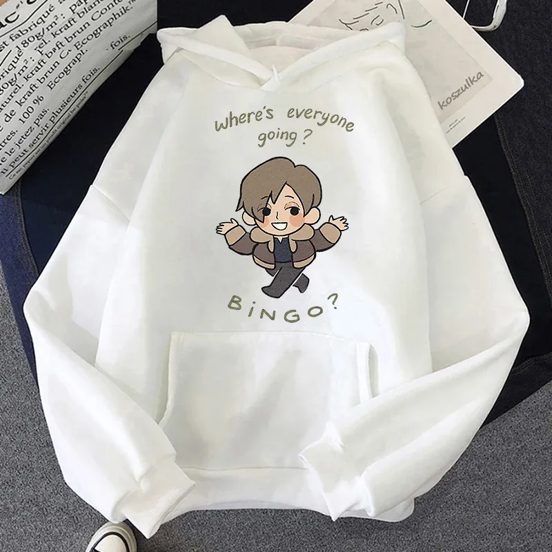 Leon Kennedy Hoodies Fleece Long Sleeve Male Hooded Sweatshirts Rock Band Design Graphic Sudaderas Merch Men Aesthetic Clothes — image 4