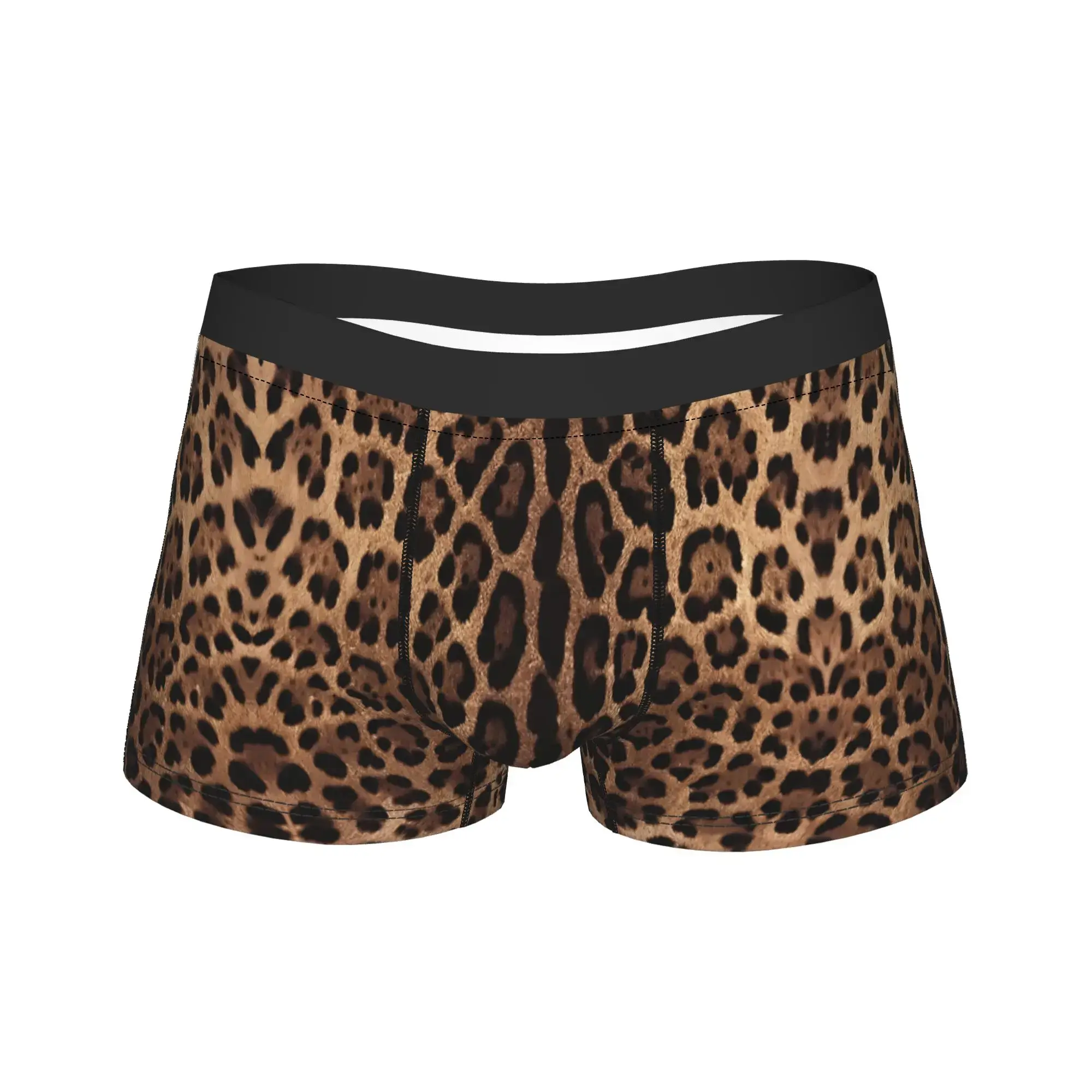 Leopard Print Skin Leopard Print Underpants Breathbale Panties Man Underwear Print Shorts Boxer Briefs